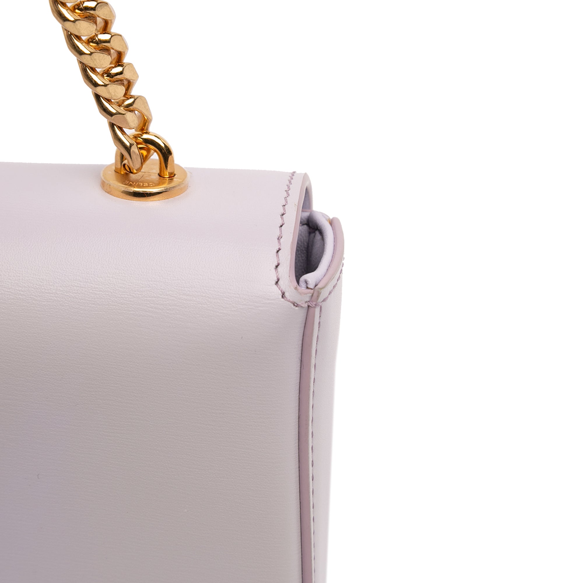 Shiny Calfskin Claude Chain Shoulder Bag