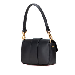 Versace Vitello Seta Fendace Mini Brooch Baguette Satchel