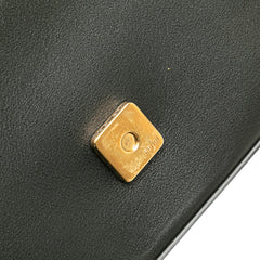 Versace Vitello Seta Fendace Mini Brooch Baguette Satchel
