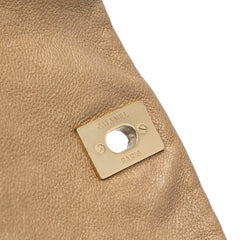 Grained Metallic Calfskin Trianon Messenger Flap