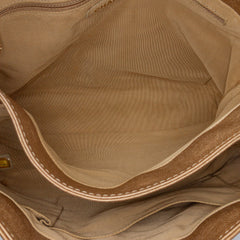 Grained Metallic Calfskin Trianon Messenger Flap