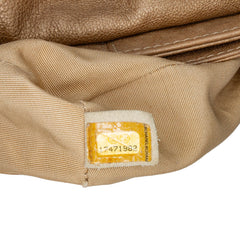 Grained Metallic Calfskin Trianon Messenger Flap