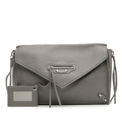 Leather Papier Sight Zip Around Clutch
