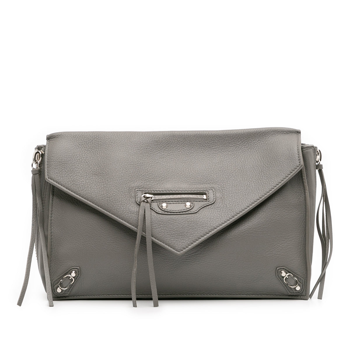 Leather Papier Sight Zip Around Clutch