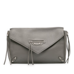 Leather Papier Sight Zip Around Clutch