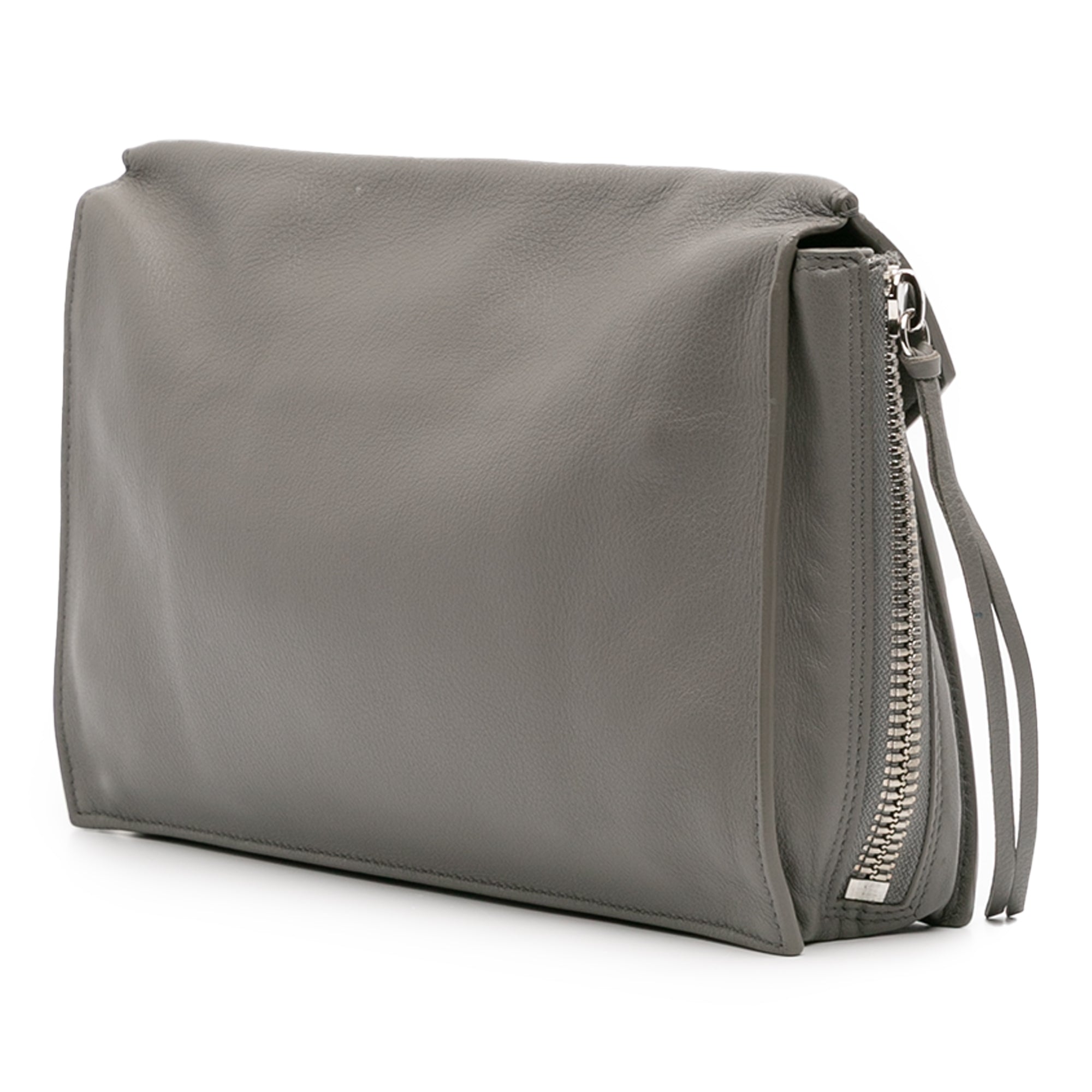 Leather Papier Sight Zip Around Clutch