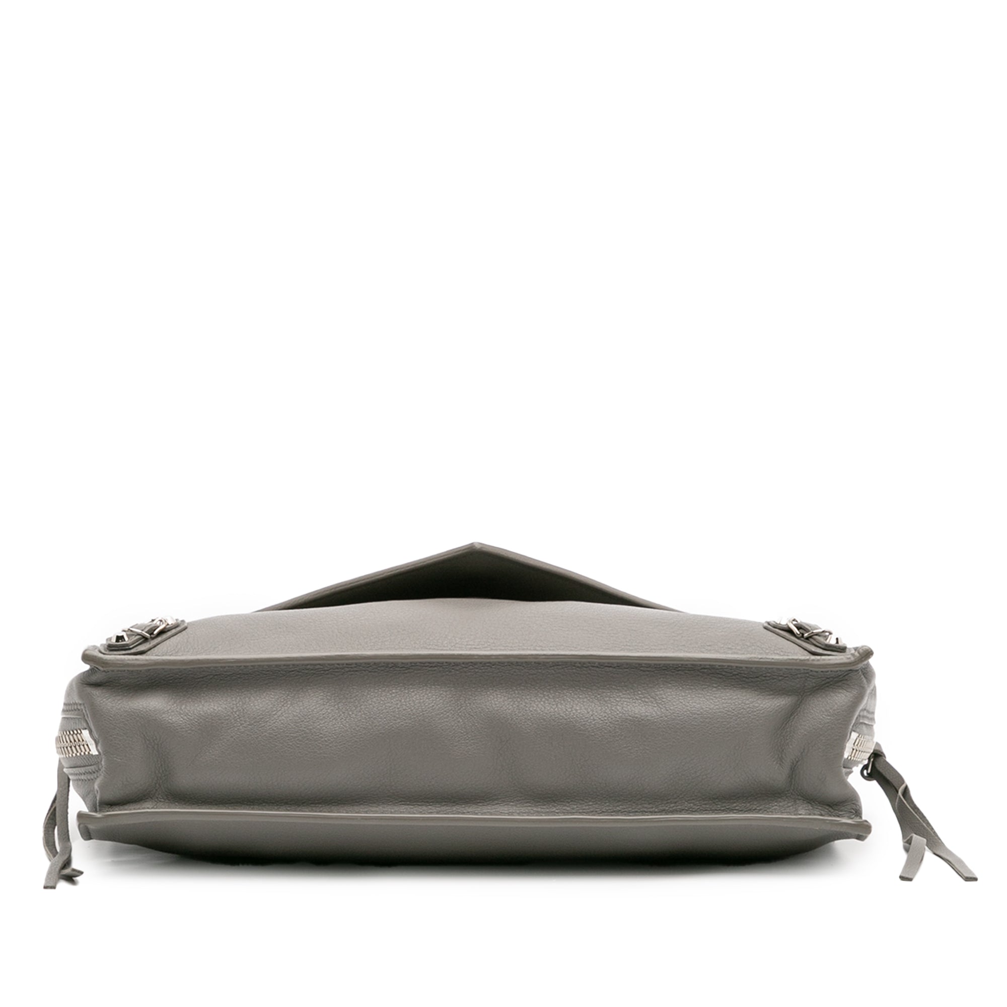 Leather Papier Sight Zip Around Clutch