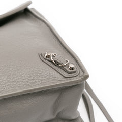 Leather Papier Sight Zip Around Clutch