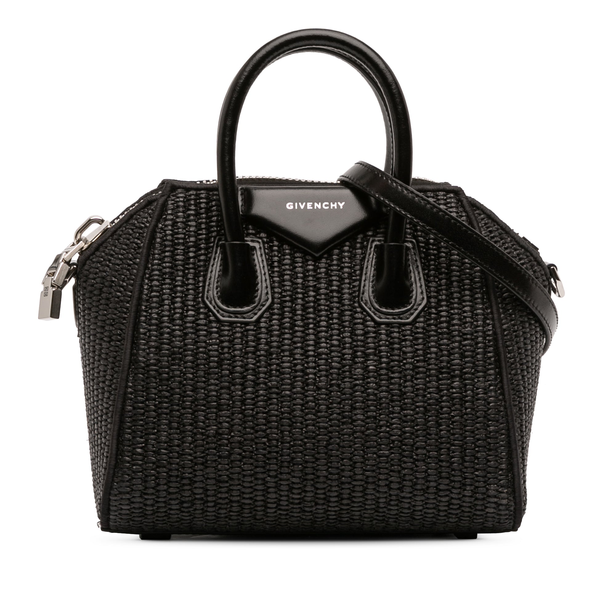 Mini Raffia Antigona Satchel