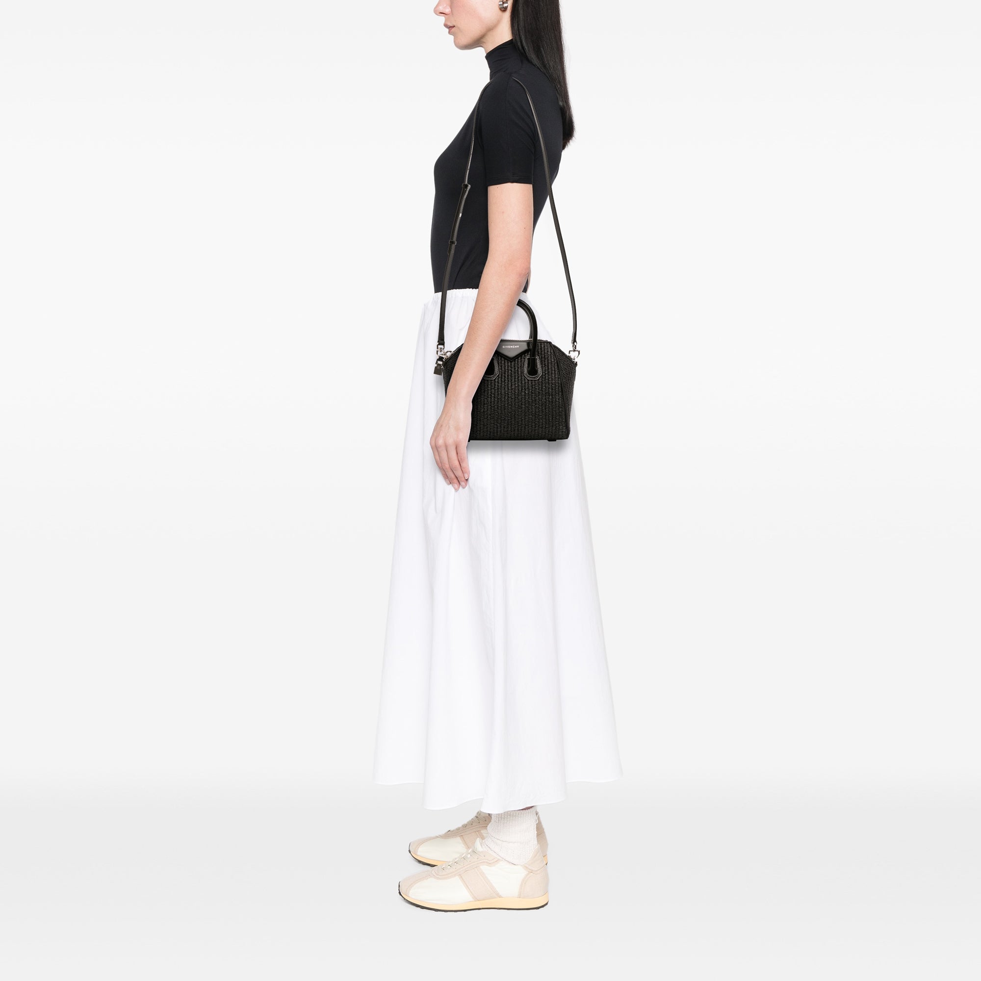 Mini Raffia Antigona Satchel