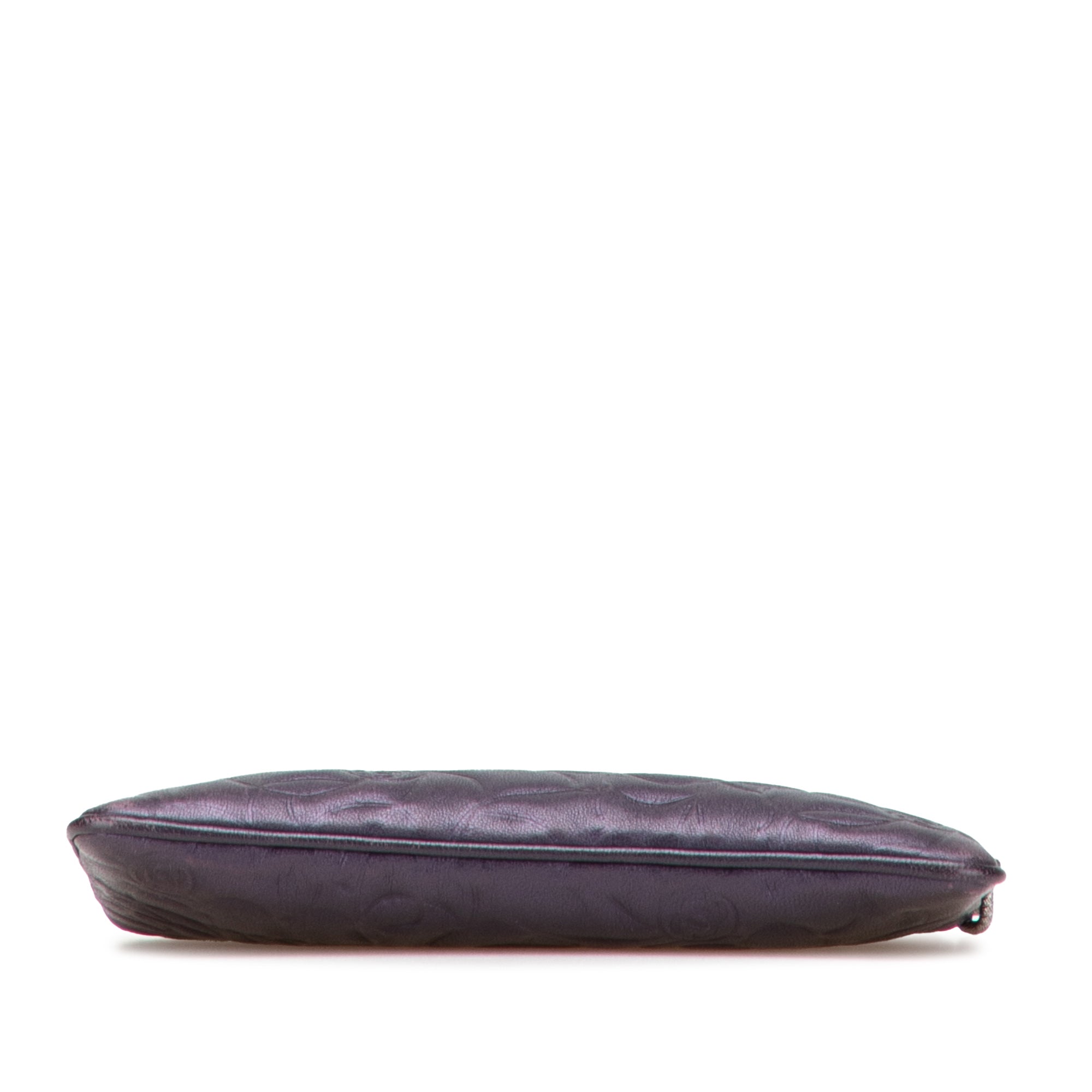 Embossed Lambskin Camellia Chain Pochette