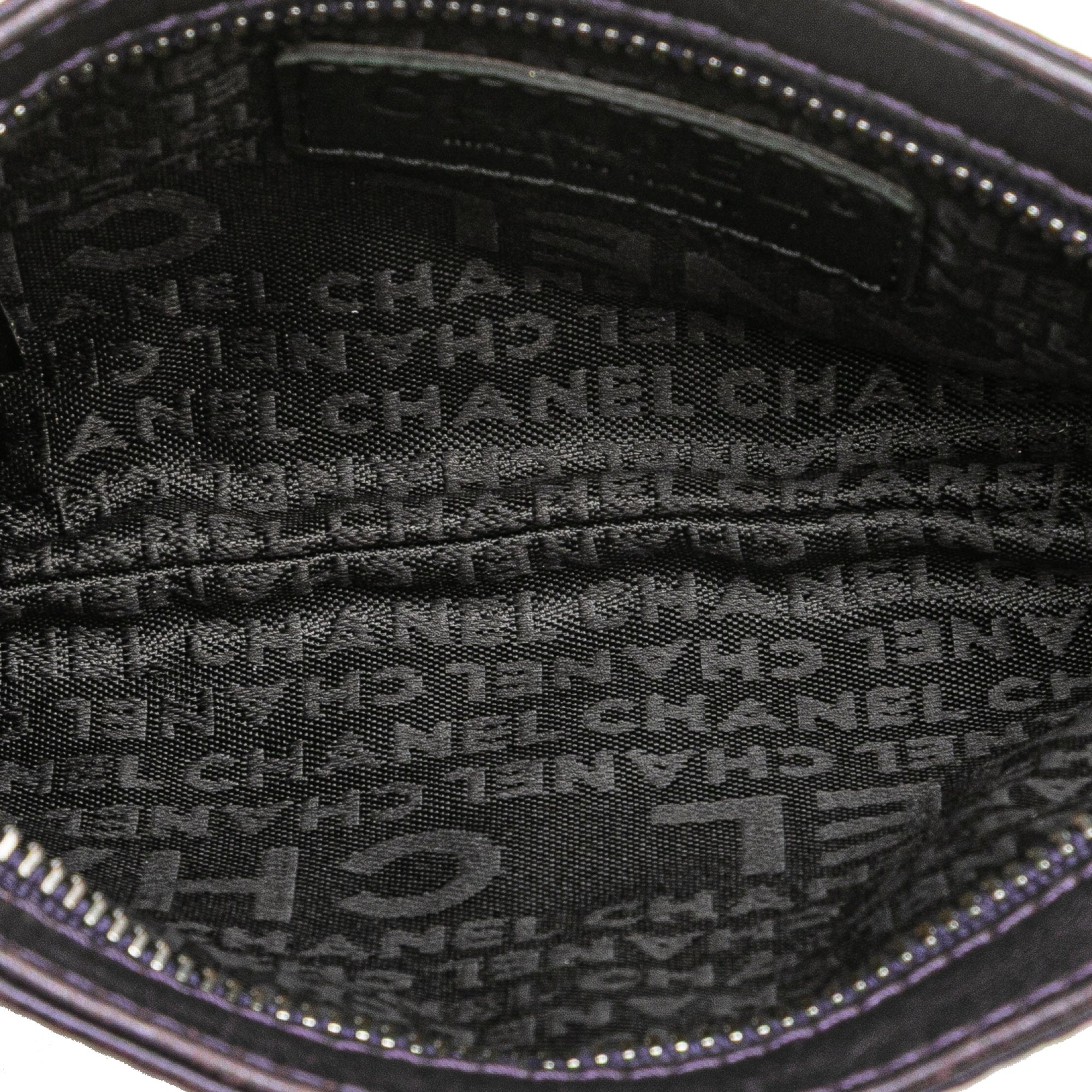Embossed Lambskin Camellia Chain Pochette