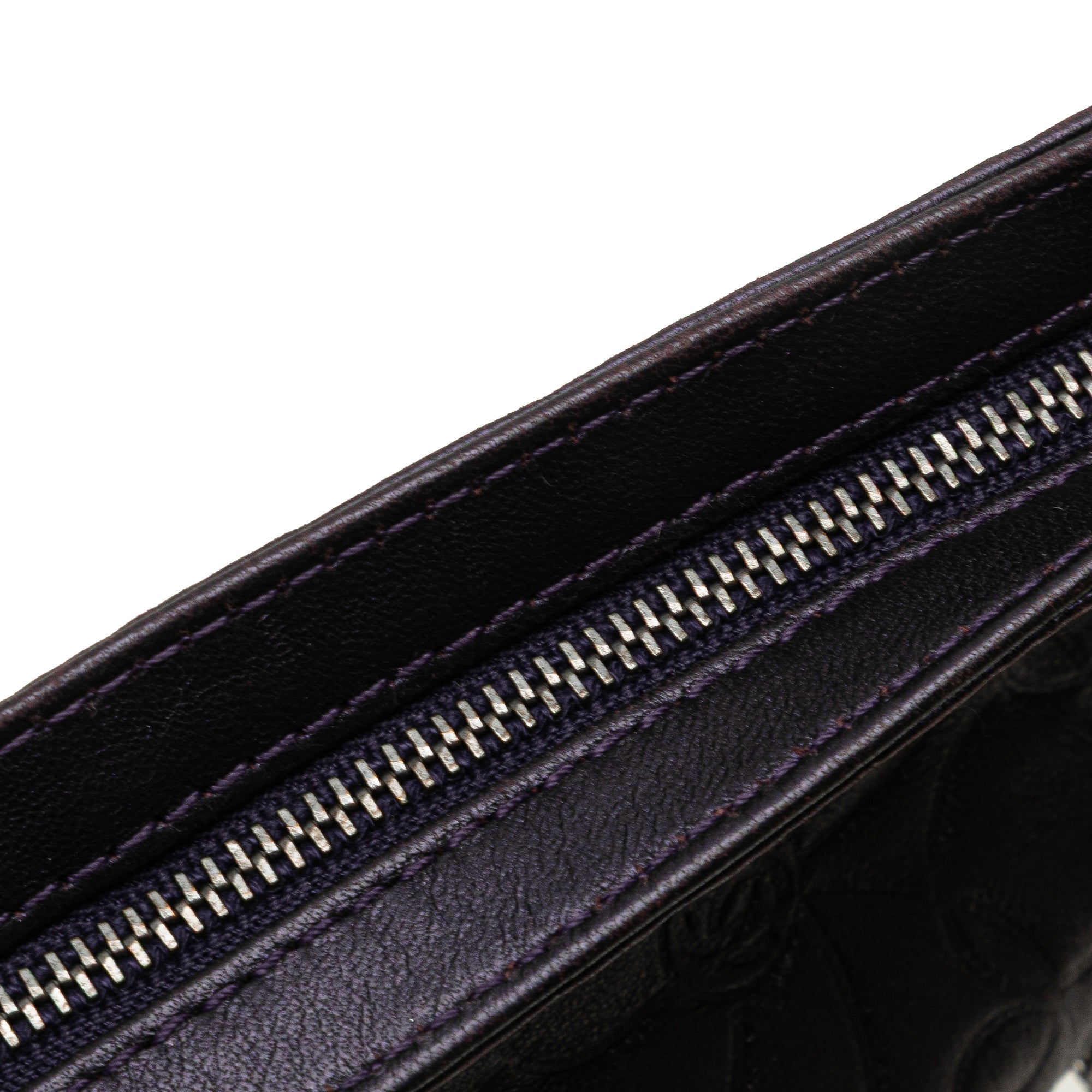 Embossed Lambskin Camellia Chain Pochette