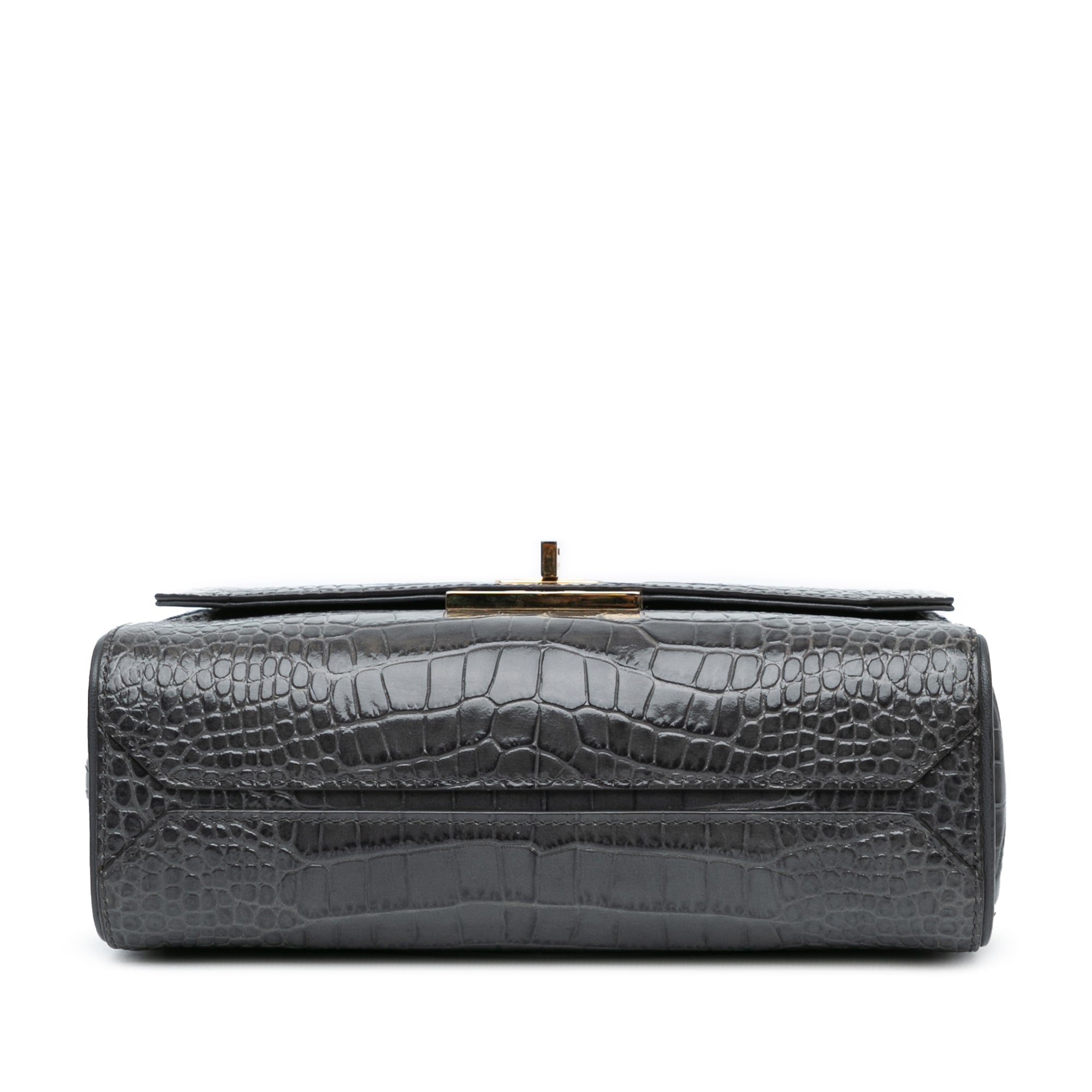 Medium Croc Embossed Eden Crossbody