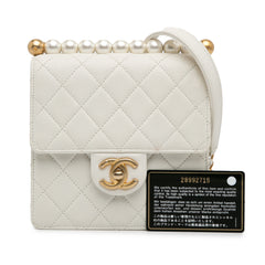 Small Lambskin Chic Pearls Flap