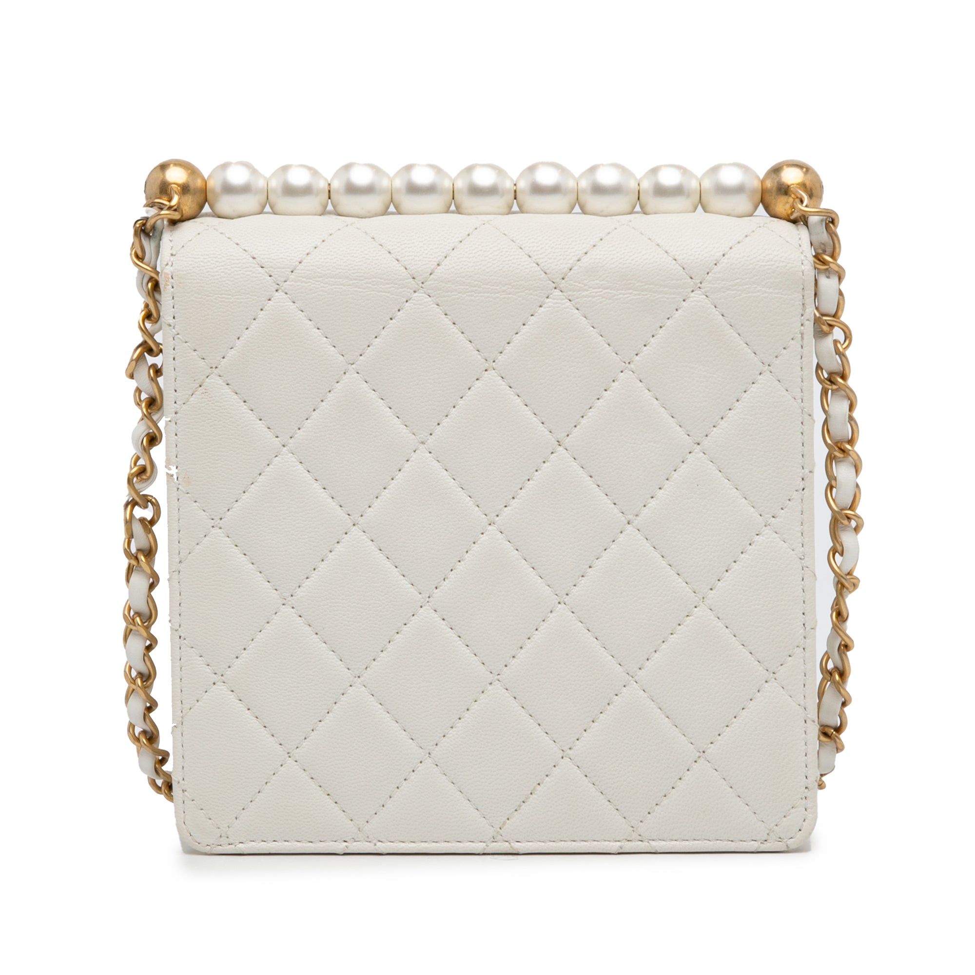 Small Lambskin Chic Pearls Flap