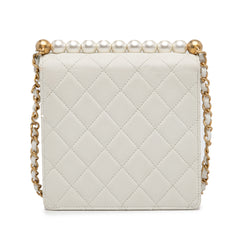 Small Lambskin Chic Pearls Flap