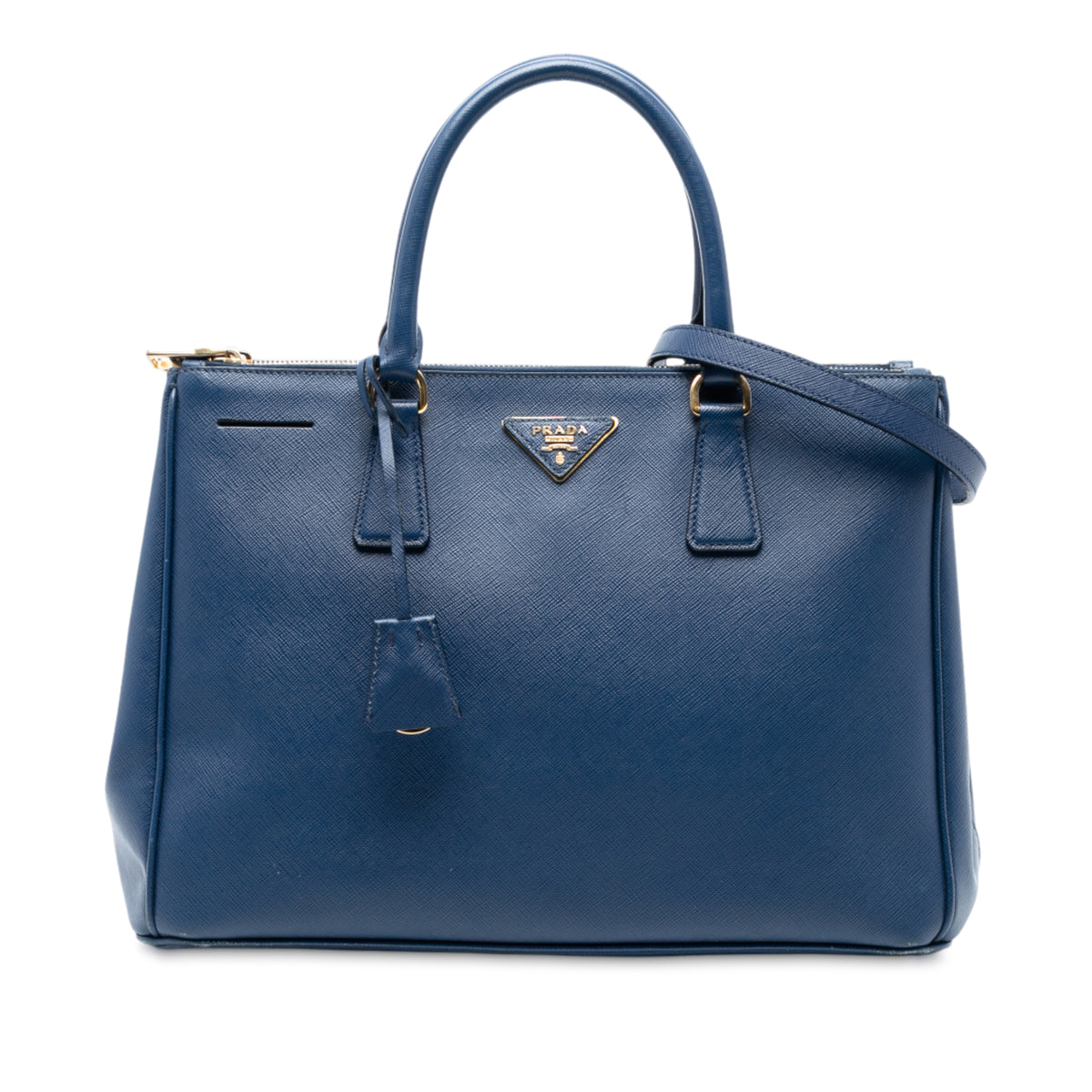 Medium Saffiano Lux Galleria Double Zip Satchel