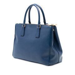 Medium Saffiano Lux Galleria Double Zip Satchel