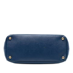 Medium Saffiano Lux Galleria Double Zip Satchel