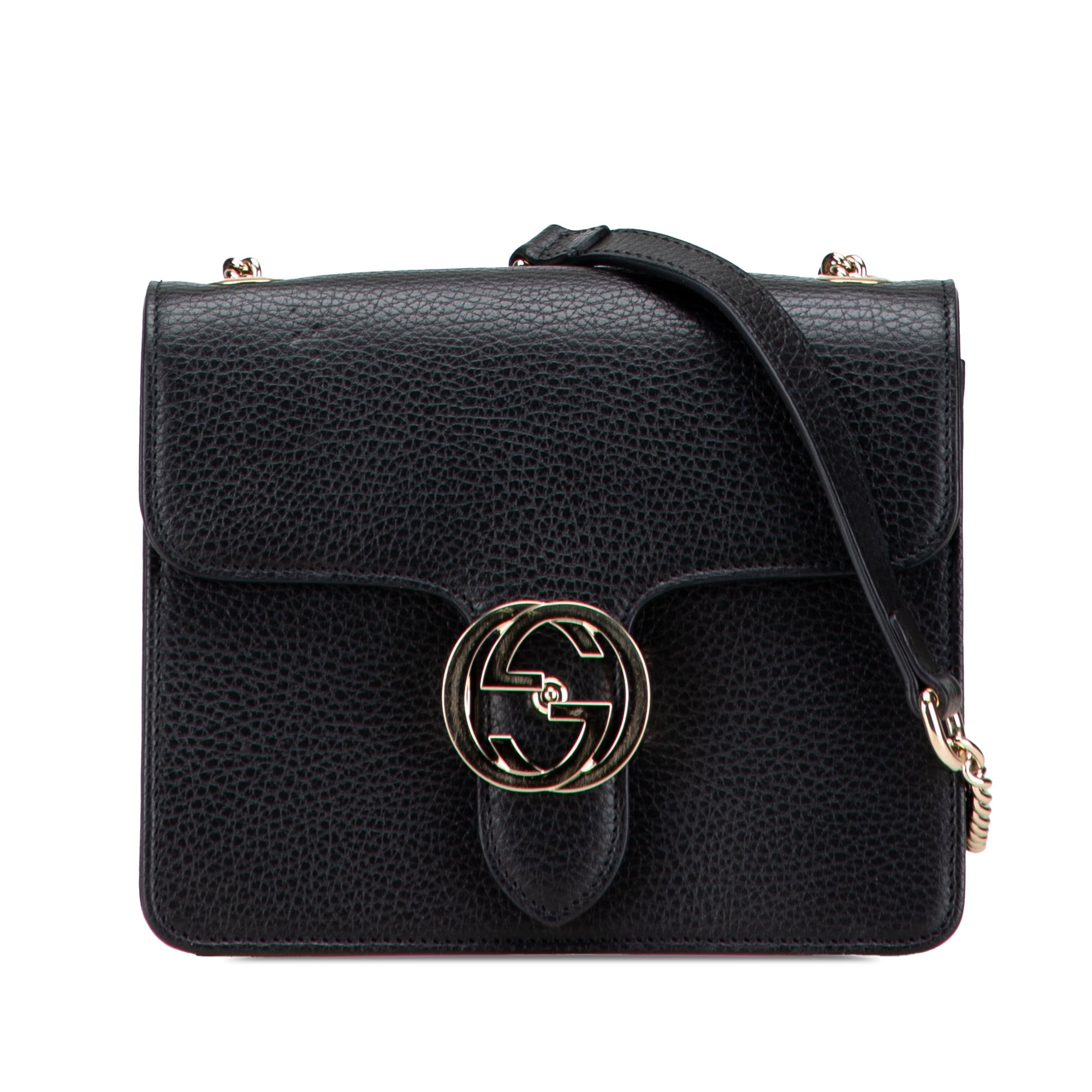 Small Dollar Calfskin Interlocking G Crossbody