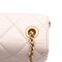 CC Quilted Aged Calfskin Accordion Flap