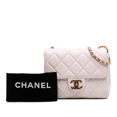 CC Quilted Aged Calfskin Accordion Flap