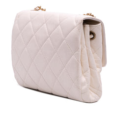 CC Quilted Aged Calfskin Accordion Flap