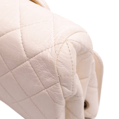 CC Quilted Aged Calfskin Accordion Flap