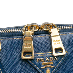 Bicolor Saffiano Lux Promenade Dome Handbag