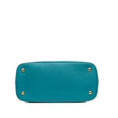 Bicolor Saffiano Lux Promenade Dome Handbag