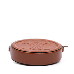 Small Calfskin Cuir Triomphe Oval Crossbody