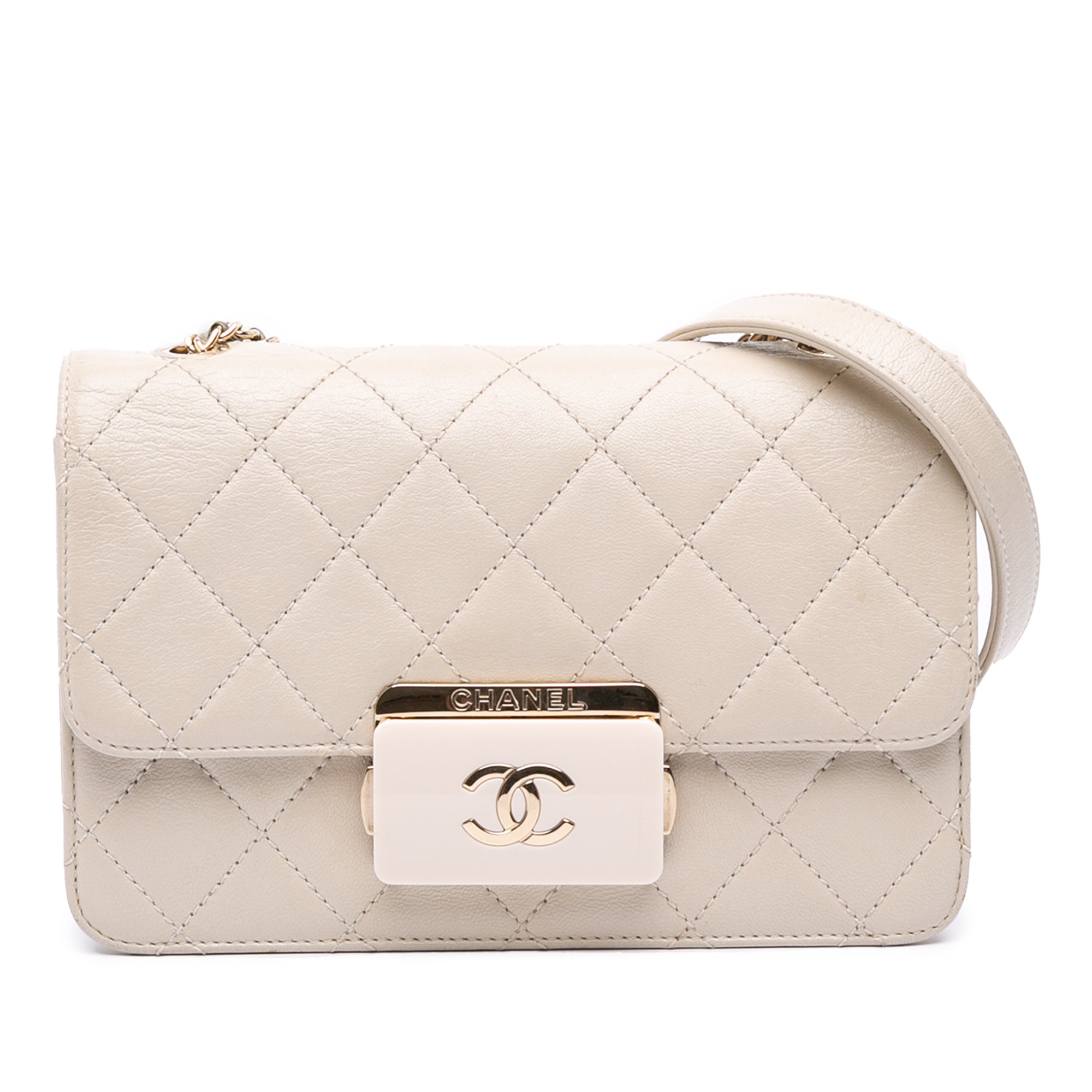 Mini Lambskin Beauty Lock Flap
