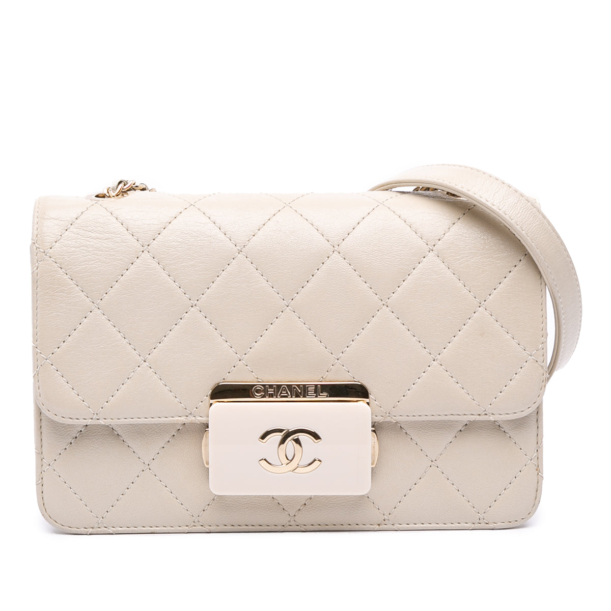 Mini Lambskin Beauty Lock Flap
