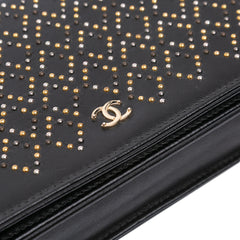 CC Studded Lambskin Wallet on Chain