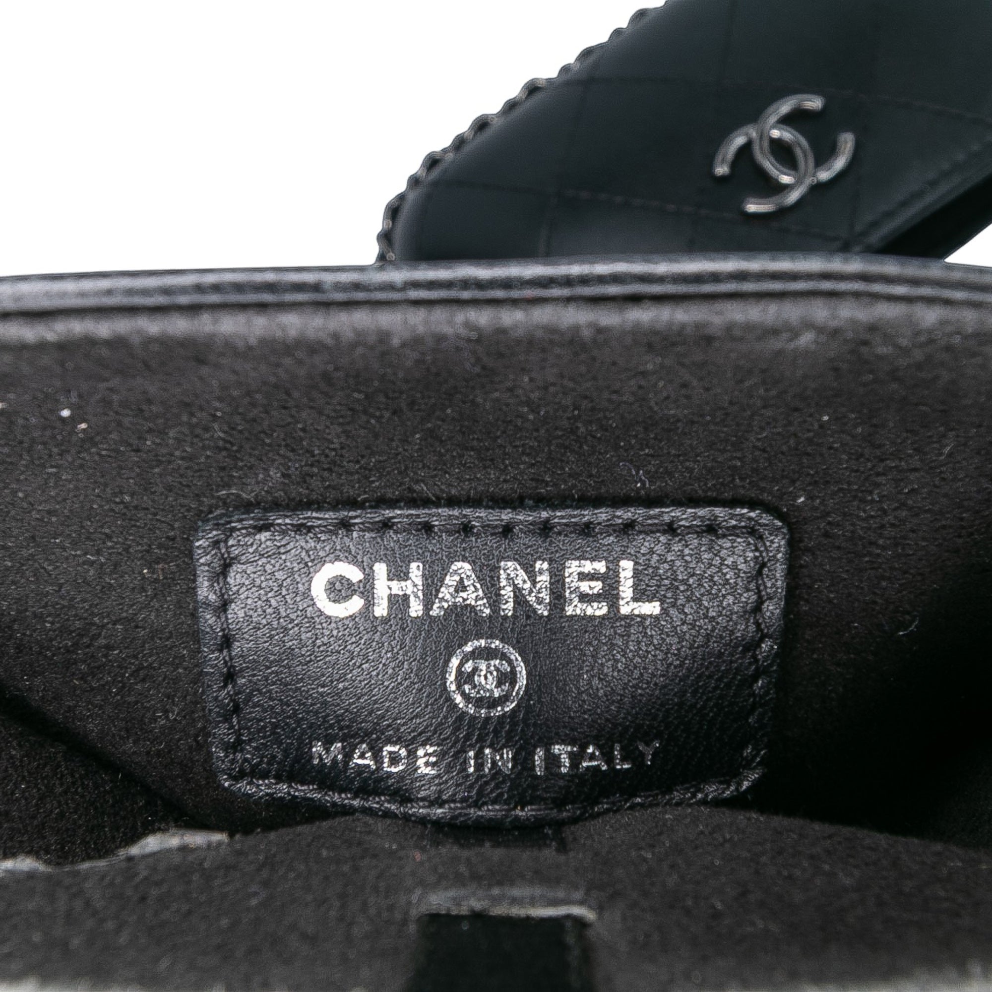 CC Quilted Lambskin Chain Around Phone Holder