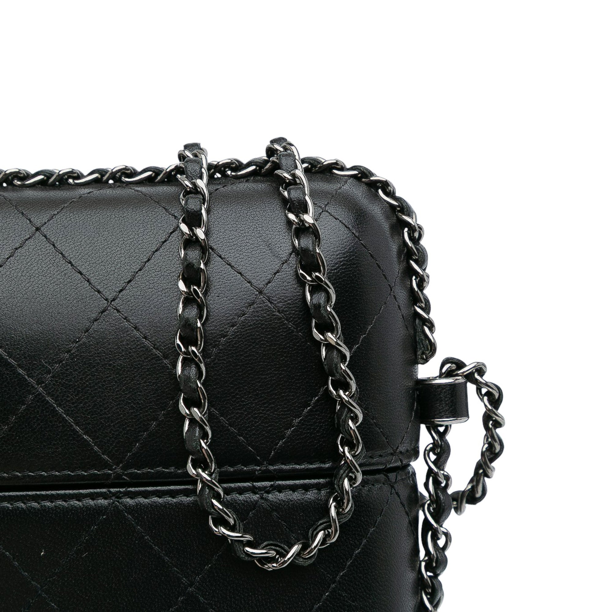 CC Quilted Lambskin Chain Around Phone Holder