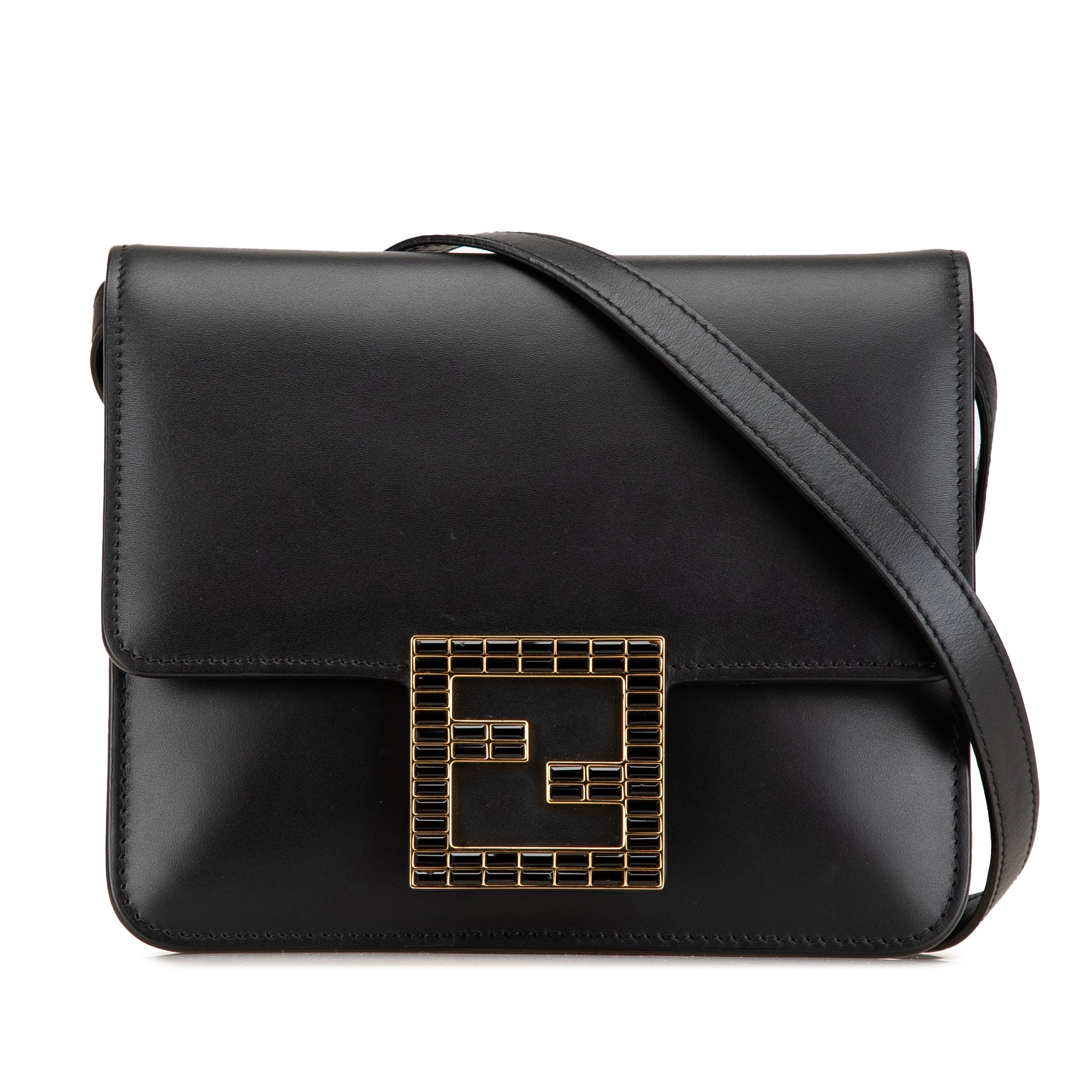 Leather Crystal Fab Crossbody