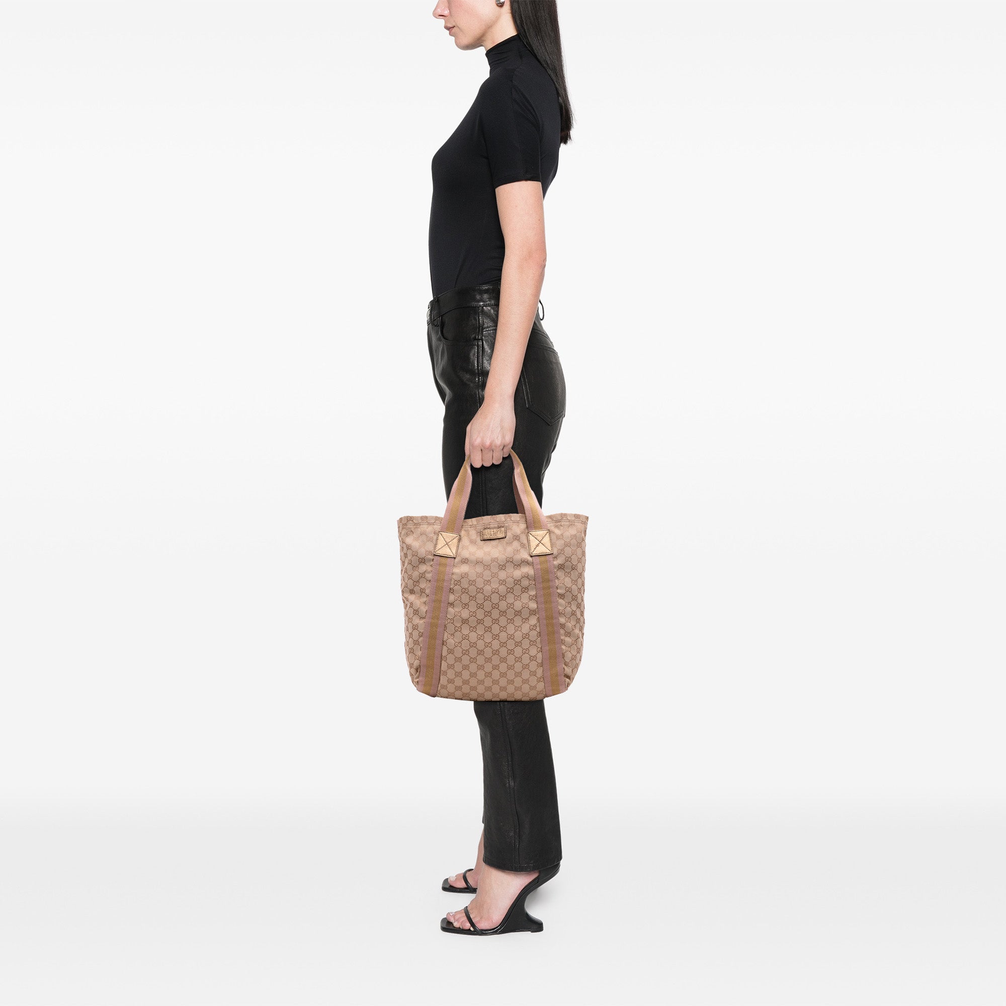 GG Canvas Web Tote