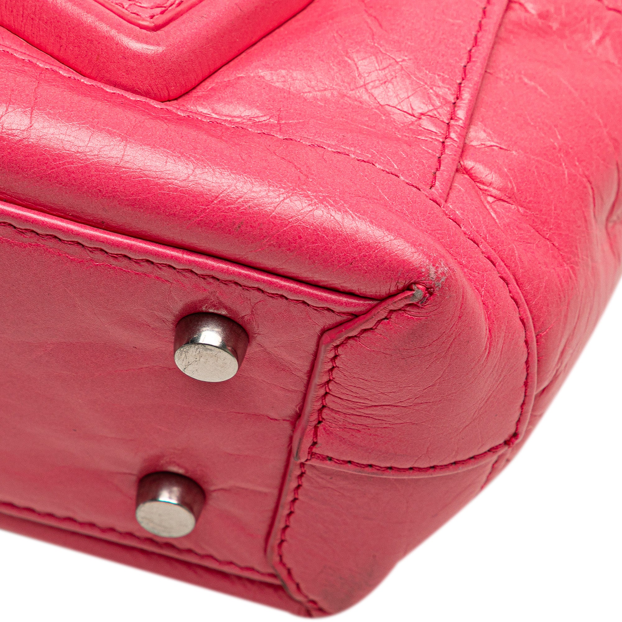 Mini Paper Calfskin Intrecciato Arco Satchel