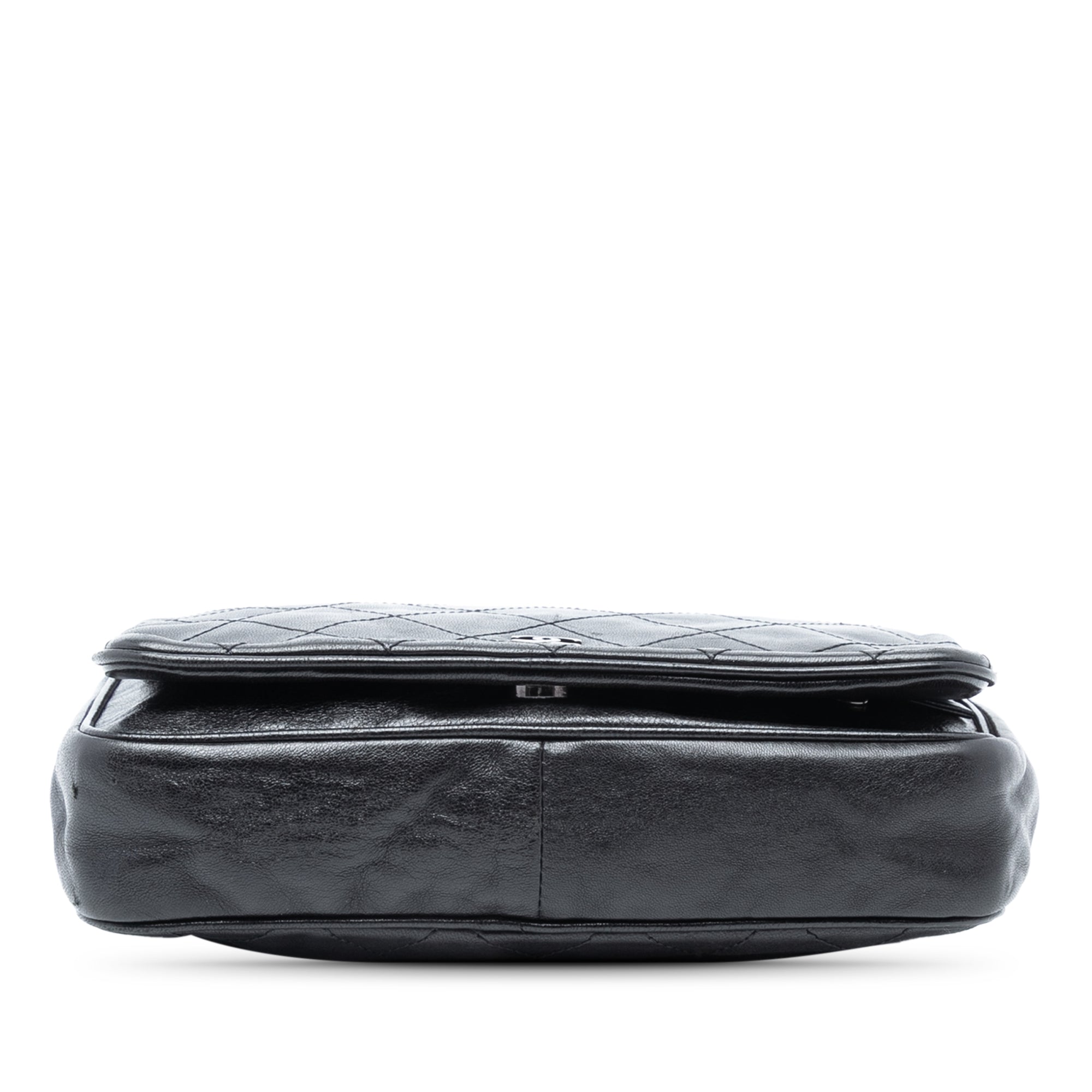 CC Quilted Lambskin Full Flap Wallet on Chain