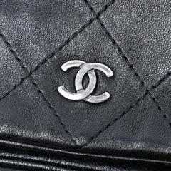 CC Quilted Lambskin Full Flap Wallet on Chain