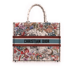 Large Embroidered Canvas Zodiac Book Tote