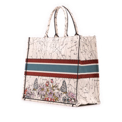Large Embroidered Canvas Zodiac Book Tote