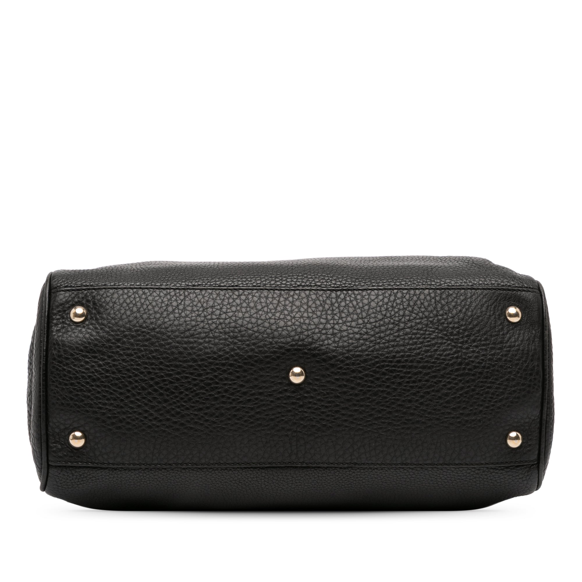 Medium Calfskin Bamboo Shopper Satchel