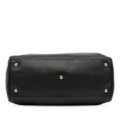 Medium Calfskin Bamboo Shopper Satchel