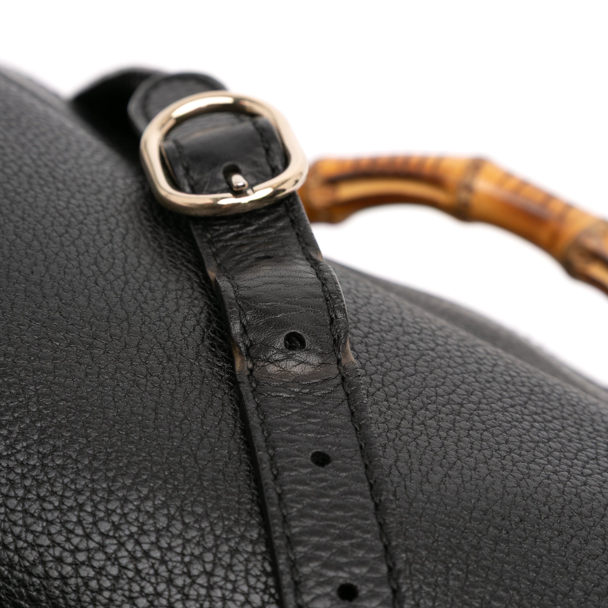 Medium Calfskin Bamboo Shopper Satchel