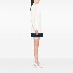 CC Quilted Lambskin Pearl Evening Baguette Clutch