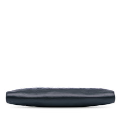 CC Quilted Lambskin Pearl Evening Baguette Clutch