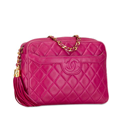 CC Quilted Lambskin Tassel Crossbody